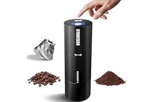 STARESSO Upgraded DiscoveryⅡ PLUS Electric Coffee Grinder, Portable Rechargeable Coffee Bean Grinder with Stainless Steel Conical Burr, 48 Settings for Espresso,FrenchPress,PourOver, Travel or HomeUse