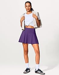 SANTINY 14" Tennis Skirt Golf Skorts with Pockets