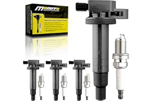 MOAUTO Set of 4 Ignition Coils Pack UF316 90919-02240 & 4 PCS Iridium Spark Plugs Compatible with Scion Toyota XA XB Yaris Echo Prius Camry - L4 1.5L