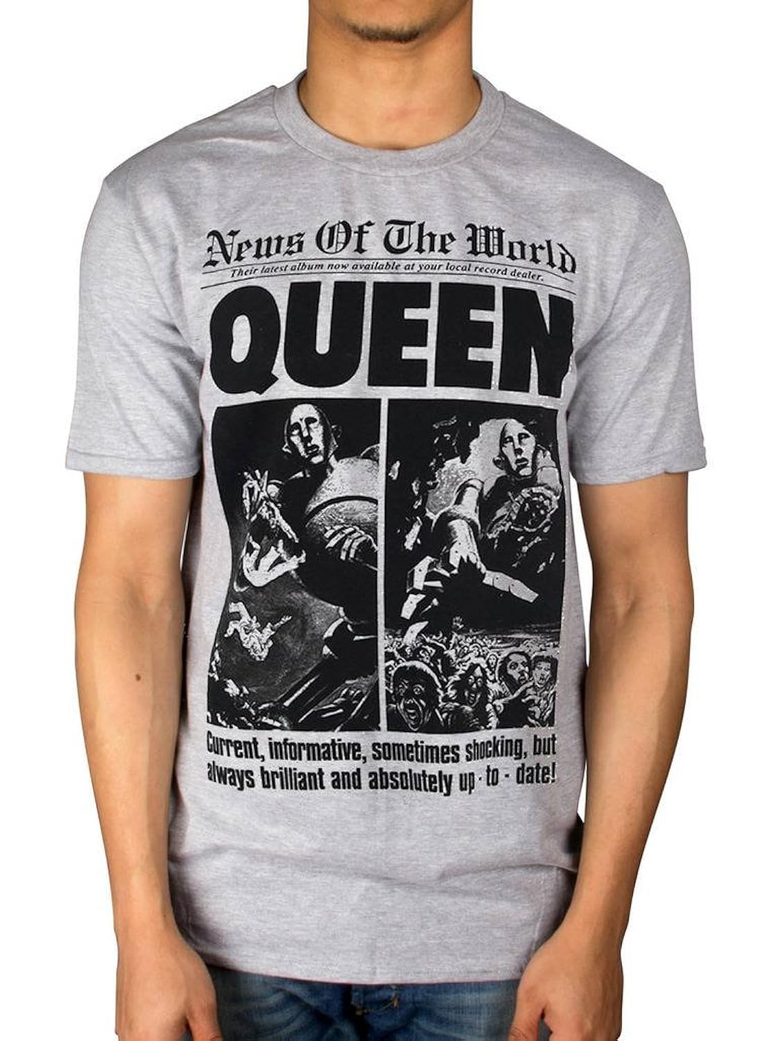 Queen News Of The World 40th Front Page T Shirt | Seknovelty