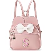 VLJTM Birthday Gift for 2 3 4 5 6 7 8 9 10 Year old Girls Personalized Initial Toddler Mini Backpack Purse for Kids-Pink-S