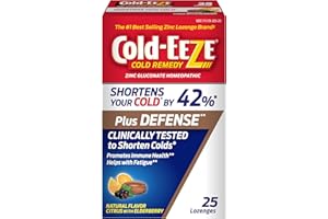 Cold-Eeze Plus Defense Natural Citrus with Elderberry Zinc Lozenges, 25 Ct (Pack of 2)