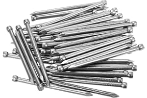 uxcell Finishing Nails 50pcs 50mm 2 Inch Hand-Drive Hardware Carbon Steel Nail Lost Head Nail