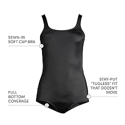 Lands' End Womens Chlorine Resistant Tugless Tank