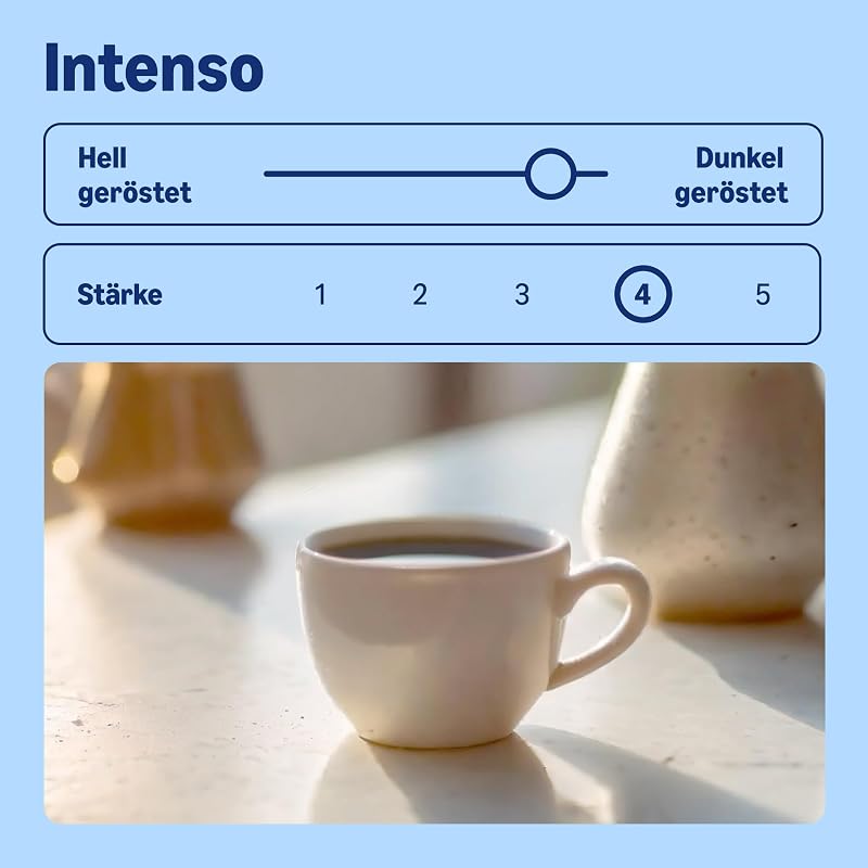 Intenso Kaffeebohnen, dunkel geröstet, 2 kg (2 Packungen à 1kg) – Rainforest Alliance Certified