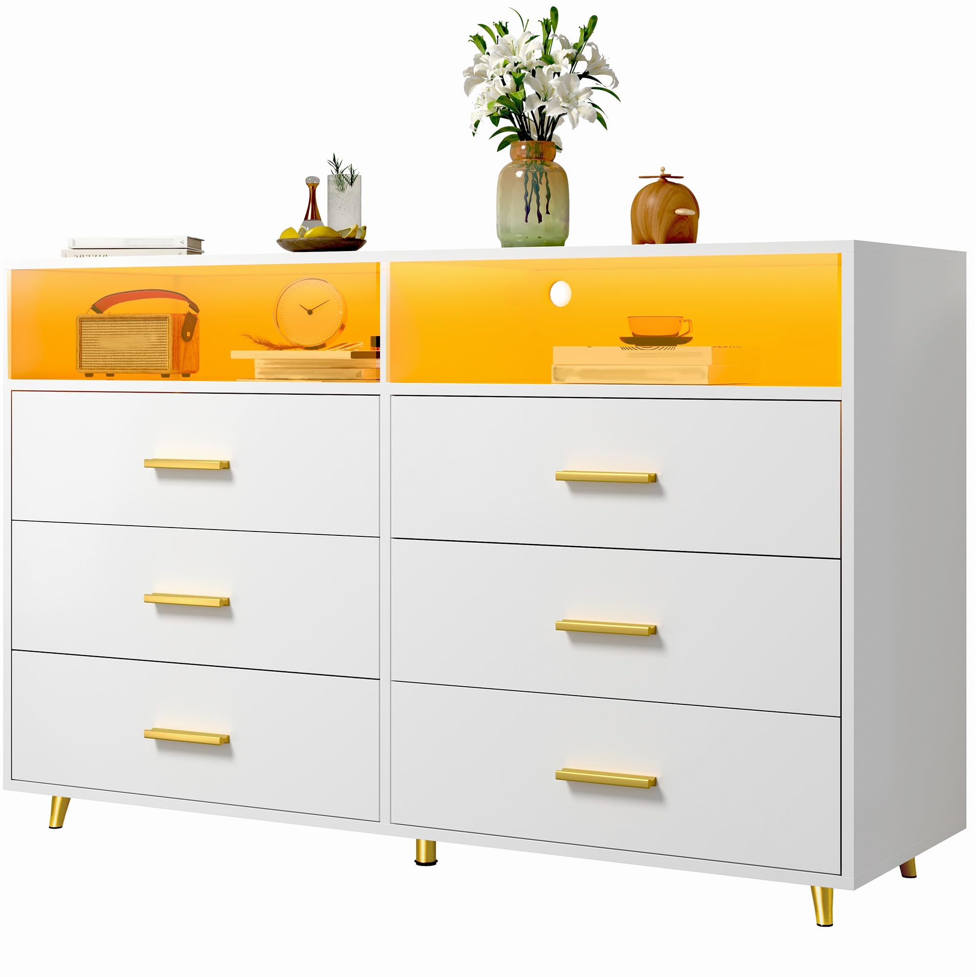 Photo 1 of **DAMAGED BOX/SIMILIAR TO PICTURE** 6 Drawer Dresser for Bedroom White 