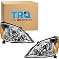 TRQ Headlight Assembly Set Headlights Driver & Passenger Side Halogen Compatible with 2003-2009 Lexus GX470 LX2502124 LX2503124