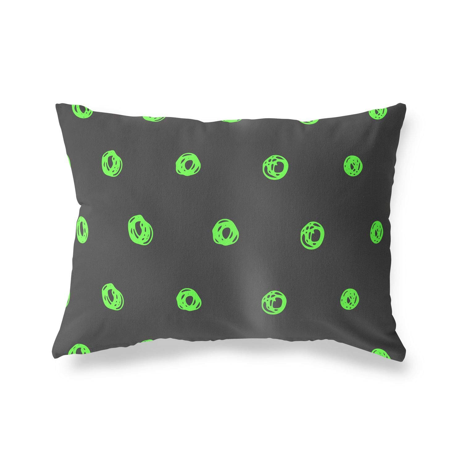 BonaMaison Decorative Cushion Cover, Neon Green Fume Throw Pillow Covers, Home Decorative Pillowcases for Livingroom, Sofa, Bedroom, Size: 45X60 Cm - Designed and Manufactured in Turkey