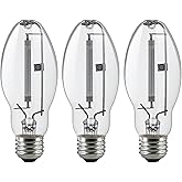 Bluex Bulbs 3 Pack LU150/MED 150W High Pressure Sodium Light Bulb ED17 Medium Base Clear Bulb (E26 Base) ANSI Code S55 15000 Lumens 2100K 20000 Hours