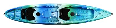Perception Kayaks - 13.5 Tandem Kayak - Sit on Top - Large Rear Storage with Tie Downs - 13.5 ft - Deja Vu