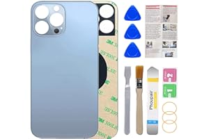 Phoupair OEM Rear Back Glass Replacement for iPhone 13 Pro Max 6.7 Inches with Professional Repair Tool Kit (Sierra Blue)