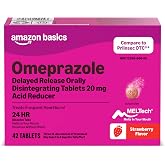 Amazon Basics Omeprazole Delayed Release Orally Disintegrating Tablets, Strawberry Flavor, 42 Count (Previously Amazon Basic Care)