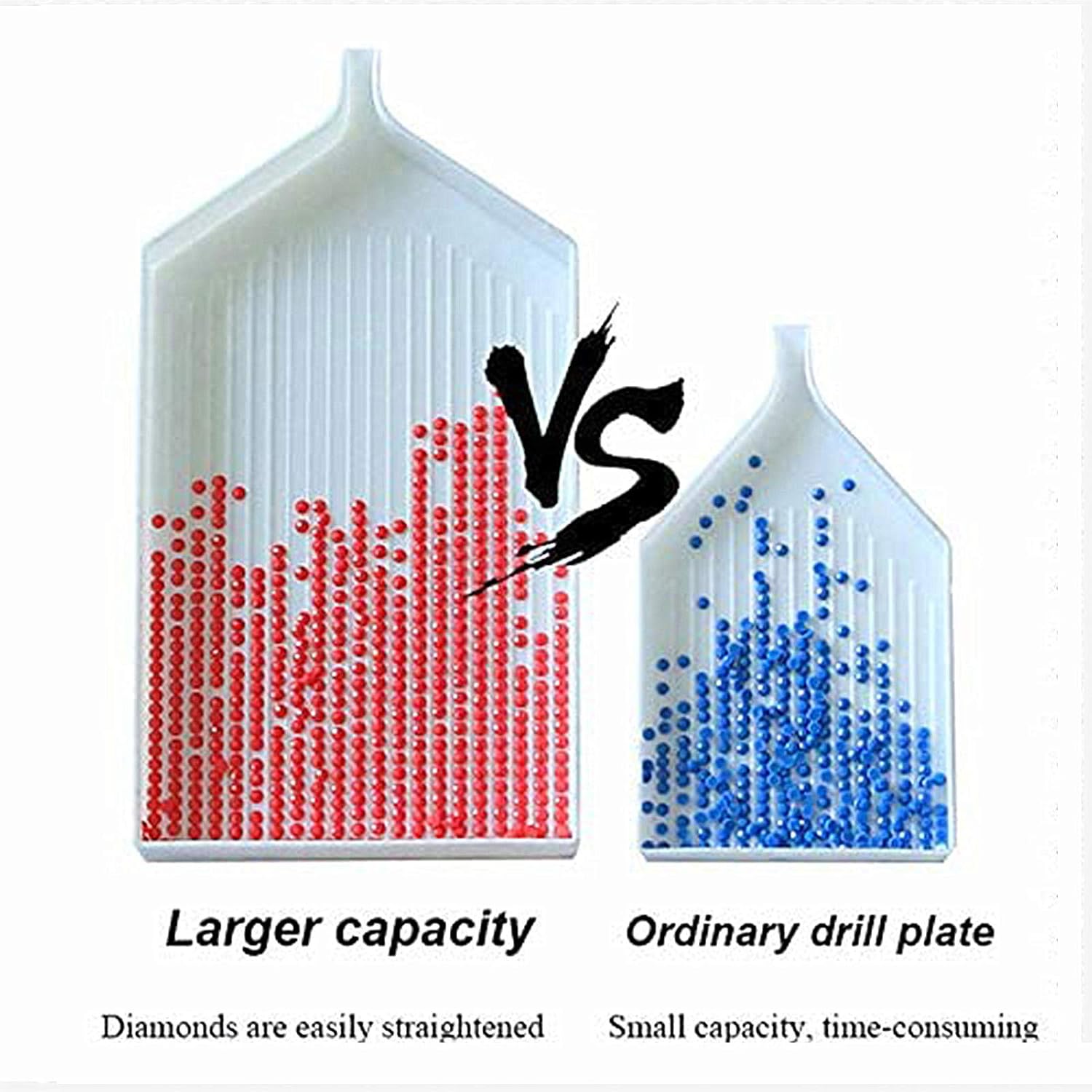 HuaCan Diamond Painting Accessories 3 Pcs Large Capacity Plastic Tray Big Drill Plate Tool Kits for Adults Crystal Rhinestone Beads - Image 5