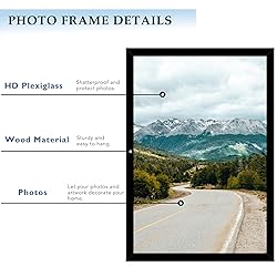 QOTIB Wood 14x19 Picture Frame Black for Wall