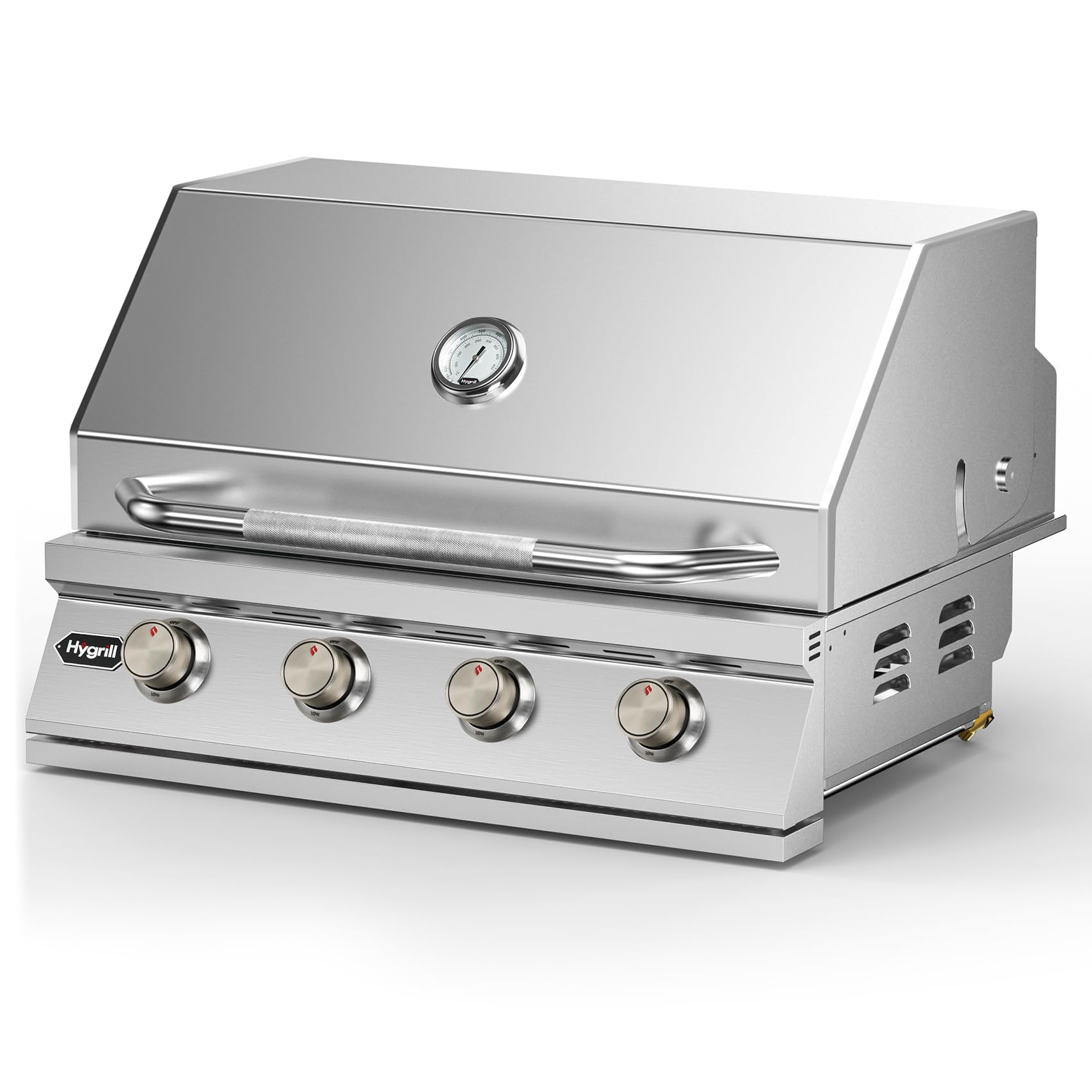 Photo 1 of Hygrill 32-Inch Built In Grill, Stainless Steel 4-Burner Grill Head for Outdoor Kitchen, Liquid Propane