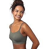 Floatley Cozy Adapt Medium Impact Sports Bra Wirefree Soft Comfort Back Closure Strappy Yoga Bra with Embedded Pads for Women