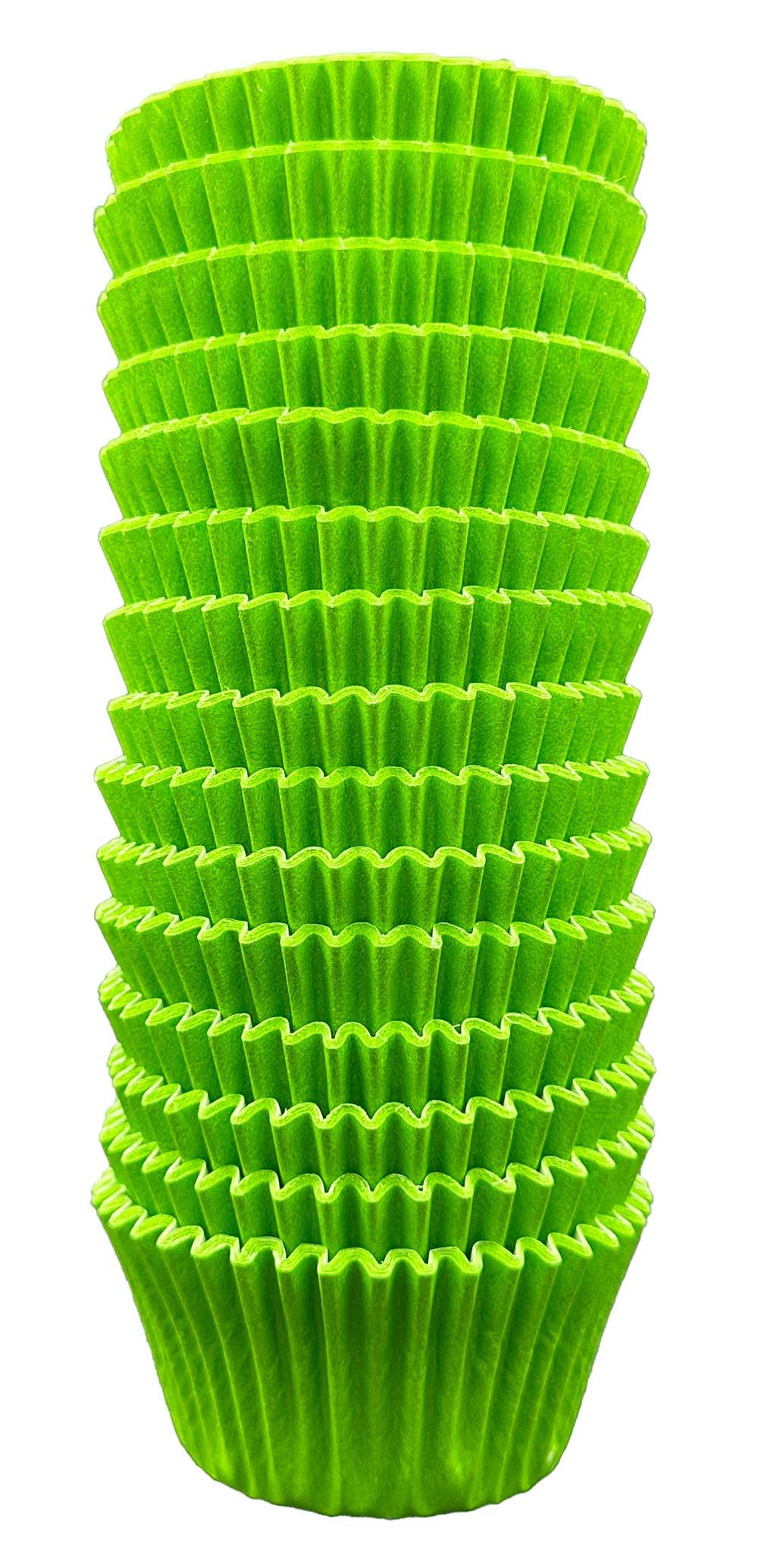 Scrumptious! 180PC Cupcake Cases - Lime Green - 65GSM 51mm x 38mm Greaseproof Paper Baking Cases - Great for Halloween Birthday and Anniversary Party Muffins Cakes and Bakes