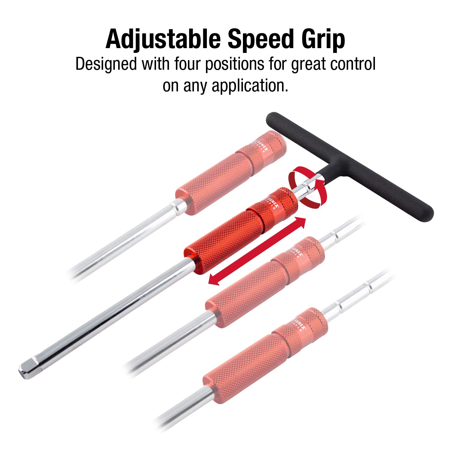 Sunex 9727 1/4Inch and 3/8Inch Drive Adjustable THandle Speed Wrench