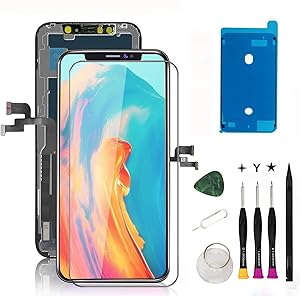 Oli & Ode for iPhone X Screen Replacement iPhone X Replacement Screen iPhone X LCD Screen Replacement LCD Digitizer Assembly with 3D Touch+Screen Protector+Waterproof Glue A1865, A1901, A1902