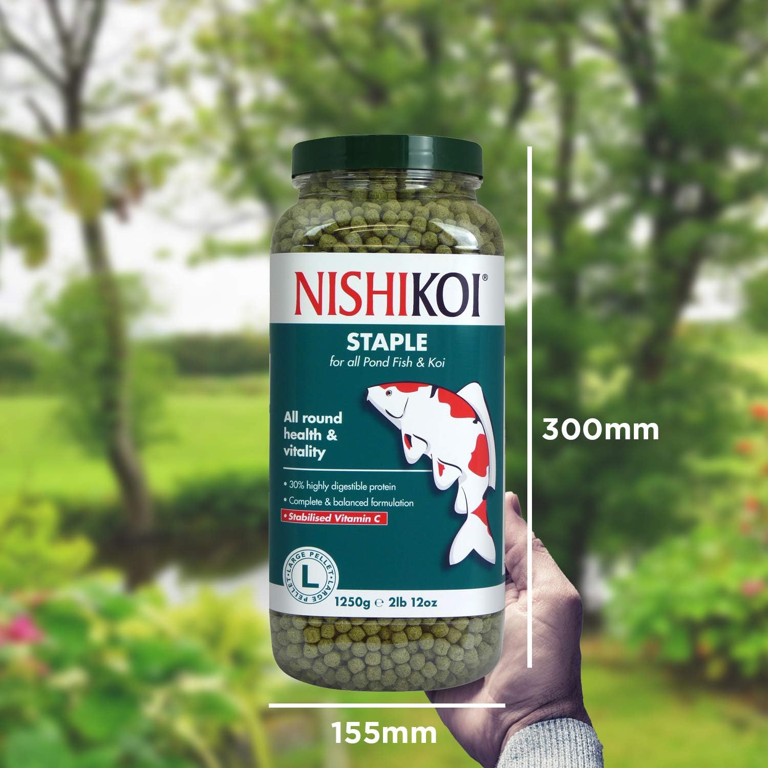 Nishikoi Staple Complete Food for Koi and Pond Fish - Large Pellets - 1250g, 1.25 kg (Pack of 1) - Image 5