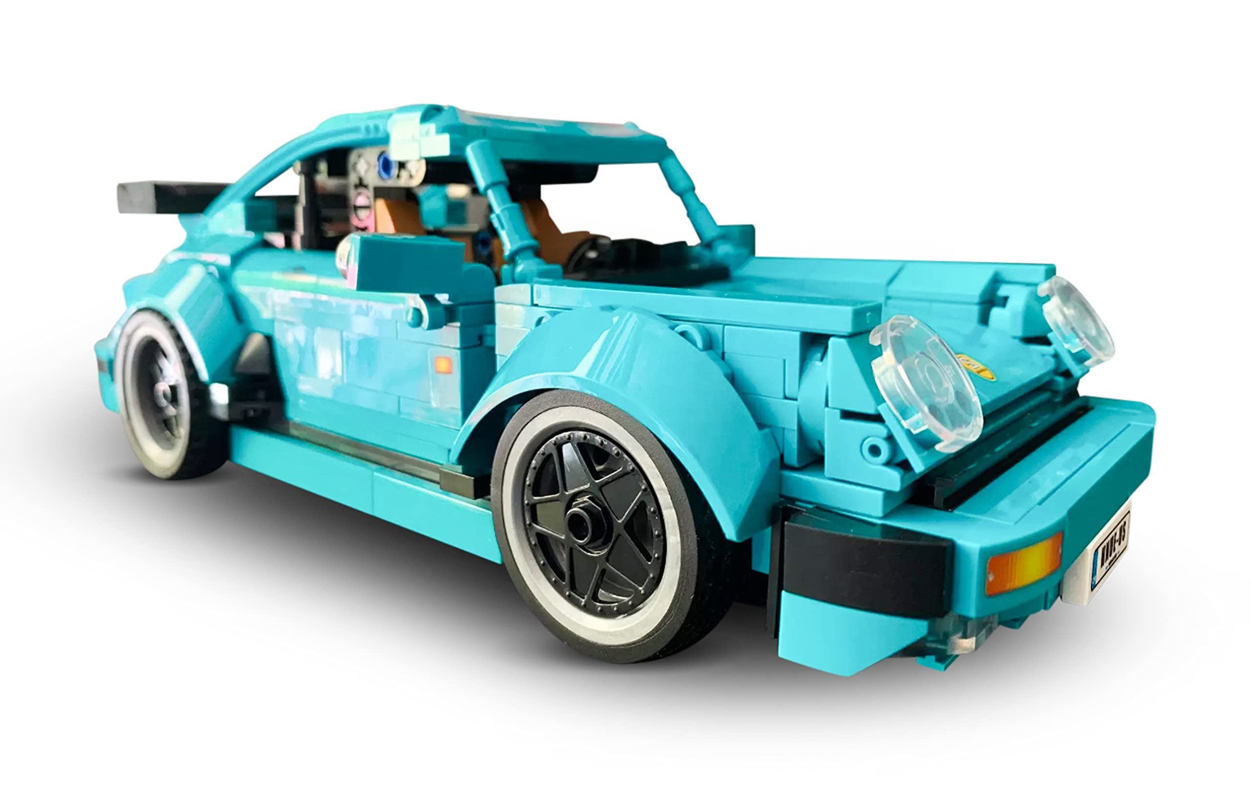 "MINIFIGS" Technic Porsch Car Set 911 Sports Car Model Kit 717 Pieces - Fun for kids 8-12 & Adults to Build. Boxter Racing Car Toy, Stylish. Includes Bonus Traffic Signals & Signs.