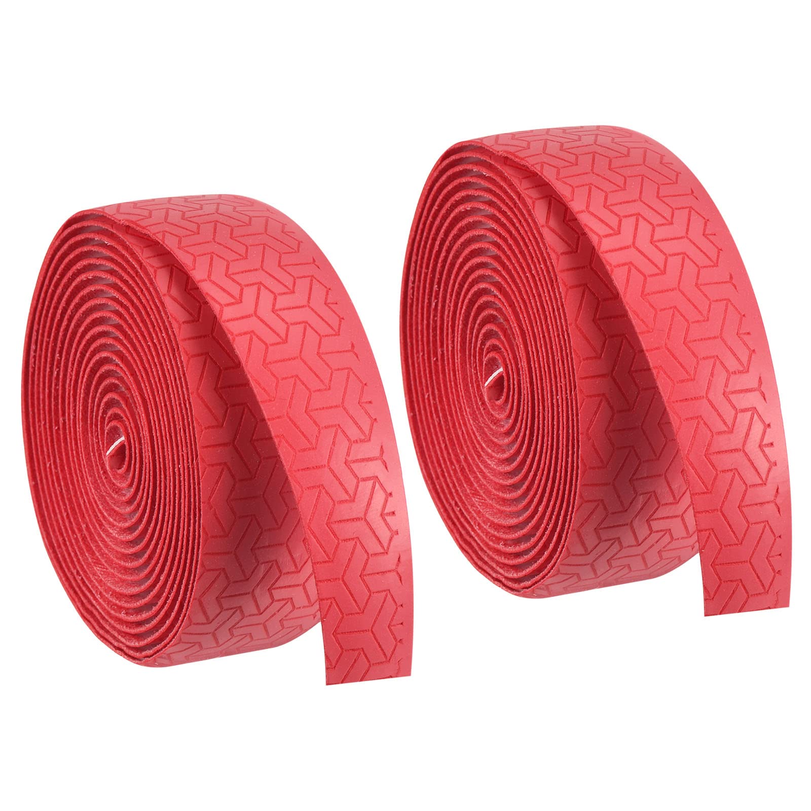 PATIKIL 6.6ft Racket Overgrip, 2 Pack PU Lengthen Grip Tape Non-Slip Absorb Sweat for Tennis Badminton Fishing Rod, Red