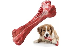 Jewyow Dog Chew Toys for Aggressive Chewers, Beef Flavor Durable Tough Dog Chew Bones for Large/Medium/Small Dogs, Big Indest