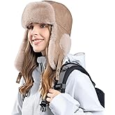 HUAMULAN Winter Trapper Hats Ushanka Trooper Unisex Hunting Hat Outdoor Ski Snow Windproof Cap Ear Flaps