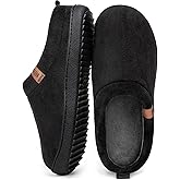 MERRIMAC Men's Slip on Slippers Comfy Memory Foam Non Slip Indoor House Shoes