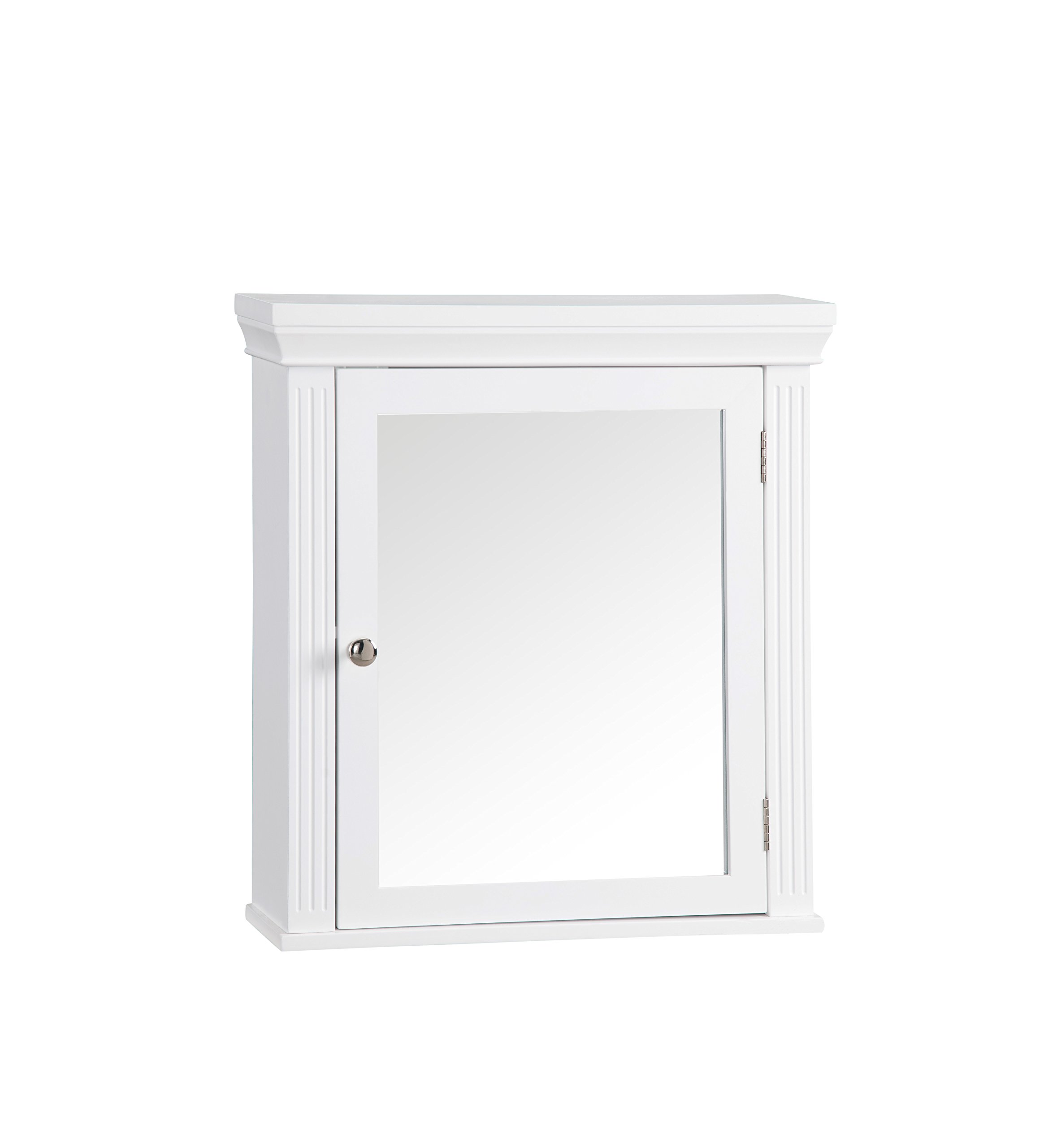 Teamson Home Bathroom Stratford Wooden Mirrored Medicine Cabinet White 6544