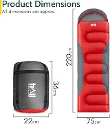 Trail Alpine 400 Hooded Sleeping Bag Red 0C -10C 4 Season Camping view 7