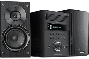Sharp XL-BH250 Sharp 5-Disc Micro Shelf Executive Speaker System with Bluetooth, USB Port for MP3 Playback, AM/FM, Audio in for Digital Players