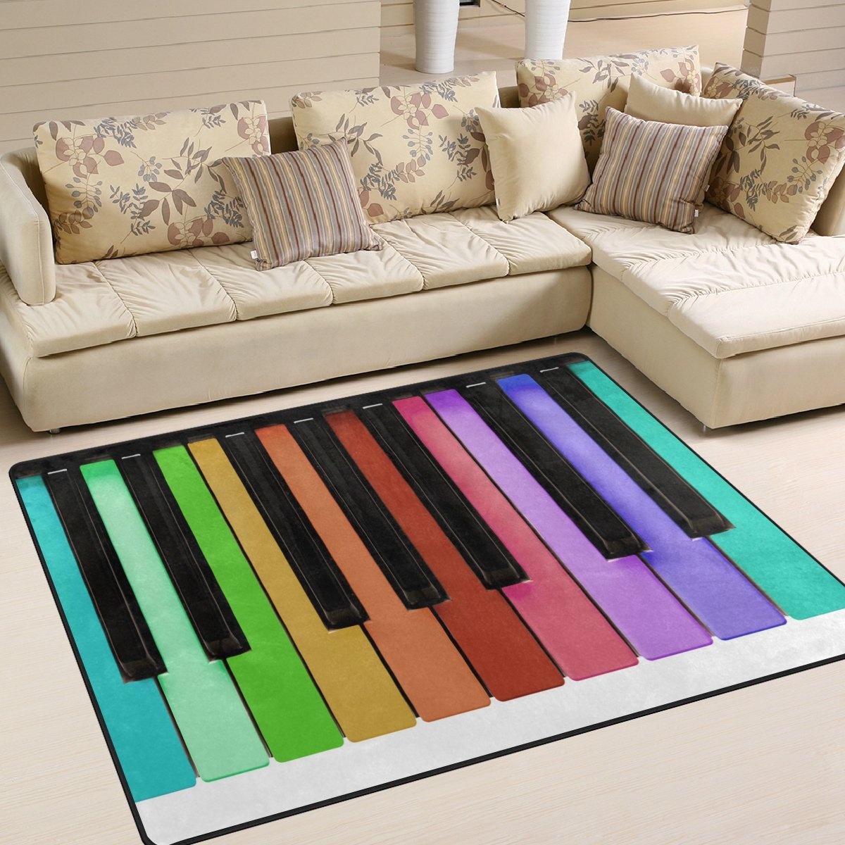 Music Nursery Tappeto Pavimento Tappetino Yoga Cucina 50/&nbsp;x 80/&nbsp;cm 4 x 6 1.7/&nbsp;x 2.6 ft 120 x 180 cm Soggiorno Multi Naanle Musica Chitarra Antiscivolo Tappeto per per Camera da Letto