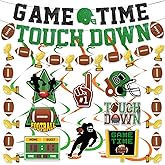 37Pcs Football Party Decorations Football Hanging Swirl Decor for Football Birthday Party Game Time Touch Down Banner Football Game Day Tailgate Party Supplies