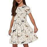 Short Sleeve Dress for Girls with Pockets Cute Toddler Girl Clothes Summer 2-12