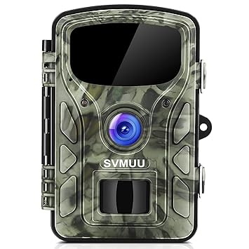 SVMUU Wildkamera 14 MP 1080P Jagdkamera Beutekameras MEHRWEG 2.4' LCD mit 940nm IR LED's Sensoren mit Bewegungsaktivierung