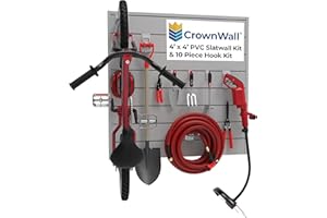 Crownwall 6" Starter Bundle (4x4 ft) with 10-Piece Locking Hook Kit (Graphite)
