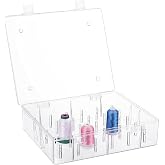New brothread 30 Spools Tall and Clear Storage Box Organizer | Holding 30 Spools, For Home Embroidery &amp; Sewing Thread Spools, Compatible with Tall Thread Spool
