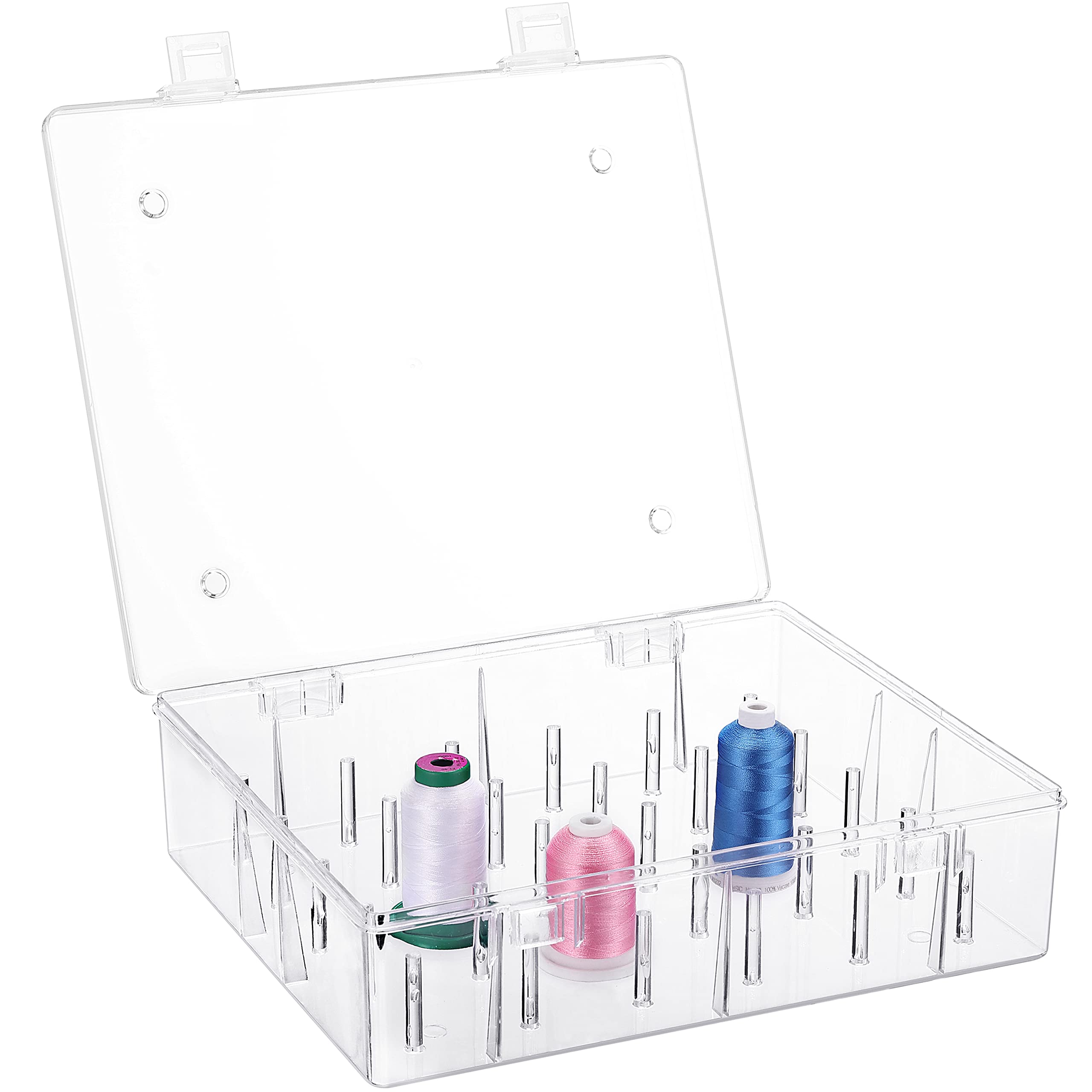 Photo 1 of New brothread Tall and Clear Storage Box/Organizer for Holding 30 Spools Home Embroidery & Cotton Thread Spool Compatible with Tall Thread Spool from Isacord/Floriani/Madeira/Glide/RA/ConnectingThread