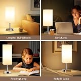 Aooshine Touch Control Bedside Lamps Set of 2 3-Way Dimmable USB-C Ports view 6