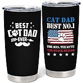 Gtdodcsd Cat Dad Gifts for Men, Gifts from Cat Dad 20 OZ Tumbler, Cats Daddy Gift, Birthday Gift for Cats Lover