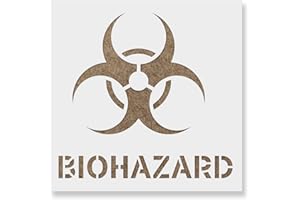 STENCIL REVOLUTION Biohazard Symbol Stencil - Drawing Stencils, Stencil Template, Big Stencils, Mylar Stencils, Stencils for Wood