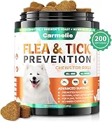 Carmelie Flea Tick Chewables for Dogs 200 Soft Chews Chicken Flavor view 1