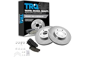 TRQ Front Brake Pad & Rotor Kit Brake Pads Brake Rotor Ceramic Compatible with 2013-2018 Lexus ES300h 2007-2018 ES350 2008-2018 Toyota Avalon 2007-2017 Camry