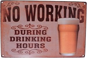 Strosportsandtech Beer Alcohol Drinking Funny Tin Sign Bar Pub Diner Cafe Wall Decor Home Decor Art Poster Retro Vintage