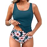 Women Tummy Control Tankini Swimsuits - Two Piece Bathing Suit Ruched Top with High Waisted Bottom 2025 Swimwear