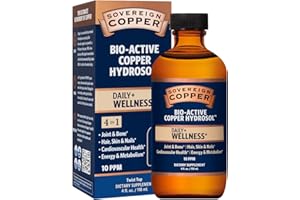 SOVEREIGN COPPER Sovereign Bio-Active Copper Hydrosol - Bioavailable Copper Liquid Supplement for Adults and Kids with Silver Hydrosol for Hair, Skin, and Nails - 4 fl oz (118 mL)