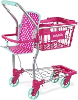 Molly Dolly 2 in 1 Kids Shopping Trolley & Basket Playset 63cm Handle view 6