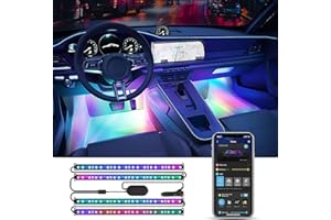 Govee RGBIC Car LED Strip Lights, Smart Interior Car Lights with 4 Music Modes, 30 Scene Options and 16 Million Colors, APP C