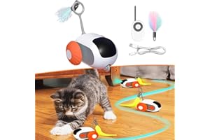 POFEIYA Turbo Tail 2.0 Cat - 2024 Best Cat Toy Turbo Tail 2.0 Toy, Turbo Tail Popper Cat Toy, Three Modes Interactive Cat Toy, Gravity-Sensing Movement, Let Your Cat Play Happily (Orange)